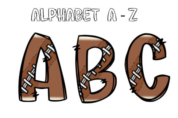 American Football Alphabet & Letters1: Bold Typography for Game Day Designs
