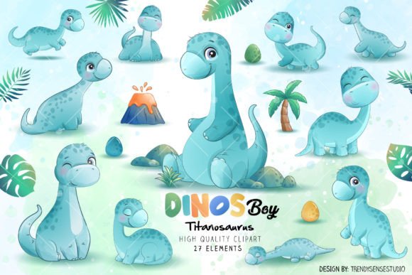 Bringing Prehistoric Charm to Modern Projects with Titanosaurus Clipart