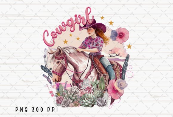 Cowgirl Flowers Horse Retro Western PNG: A Designer's Guide