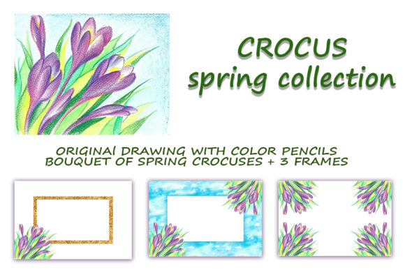 Crocus. Spring Collection: Fresh Floral Design Assets