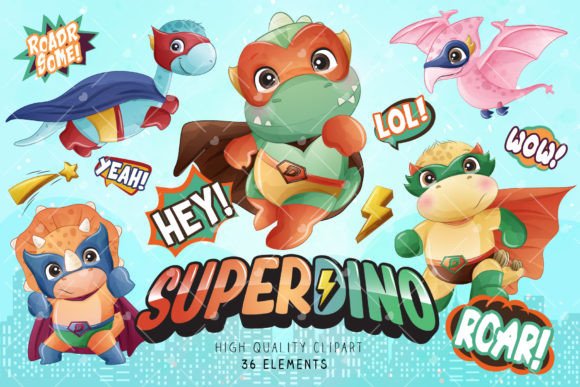 Doodle Dinosaurs Superhero Clipart: A Playful Visual Toolkit