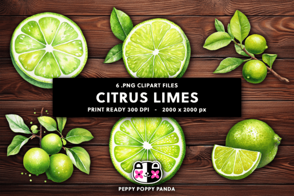 Freshen Your Visuals with Citrus Limes Clipart