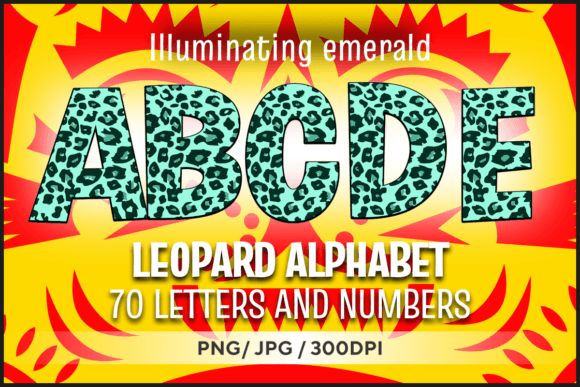 Illuminating Emerald Leopard Alphabet: A Creative Asset