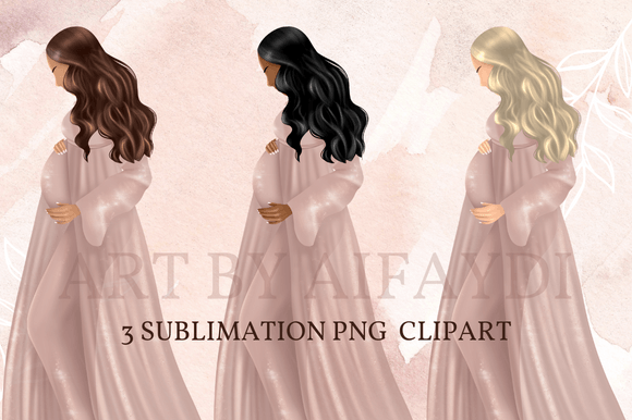 Pregnant Woman Sublimation PNG Clipart: A Designer's Asset