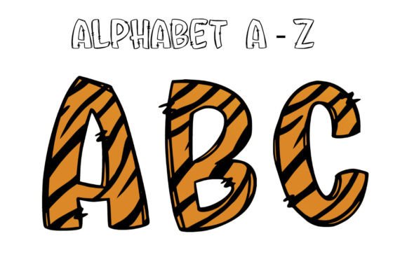 Safari Animals Alphabet Doodle PNG3: Creative Design Assets
