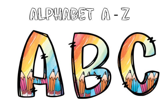 School Alphabet Letters Sublimation PNG4: Creative Project Guide