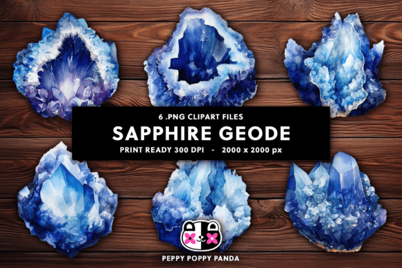 Stunning Sapphire Geode Clipart for Creative Projects