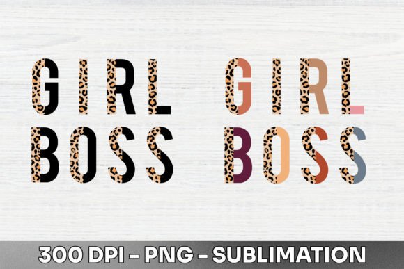 Unleash Your Inner Girl Boss: Half Leopard Sublimation PNG