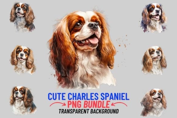 Watercolor Charles Spaniel 8 PNG Clipart: A Designer's Guide